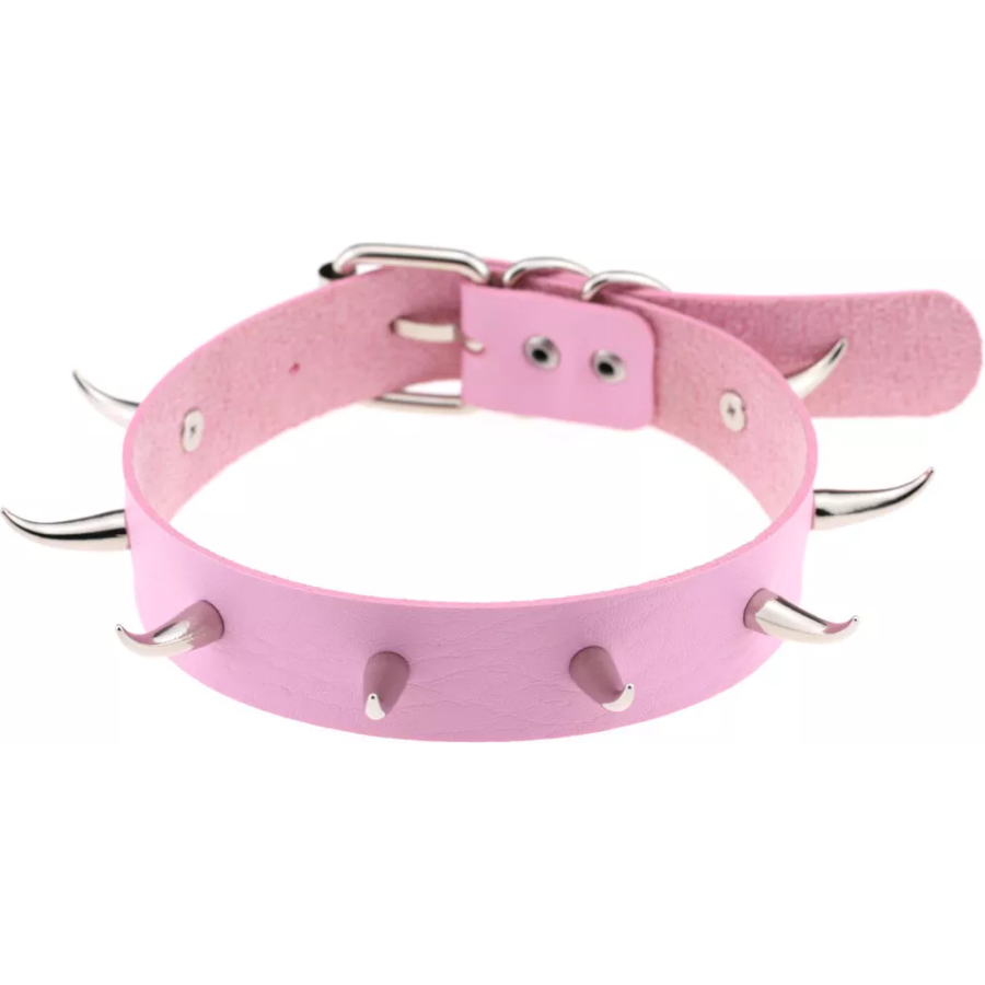 Gotik Punk Diş Çivili Choker