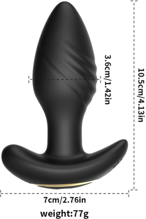 Big Boat Anchor Swing – Telefon Kontrollü Titreşimli Anal Plug (Siyah)