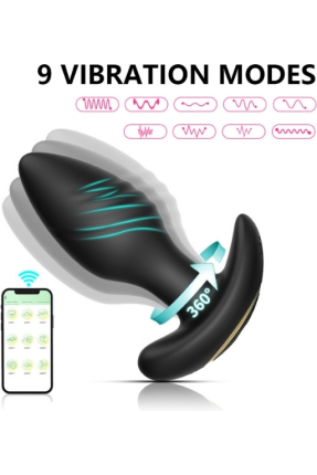 Big Boat Anchor Swing – Telefon Kontrollü Titreşimli Anal Plug (Siyah)