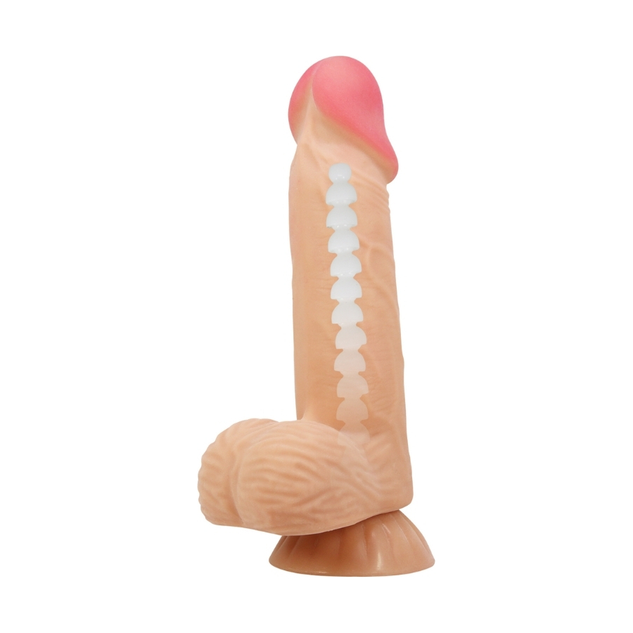 Censan Lisle 8.1 İnç Kıkırdak Yapılı Gerçek Deri Yapılı Dildo