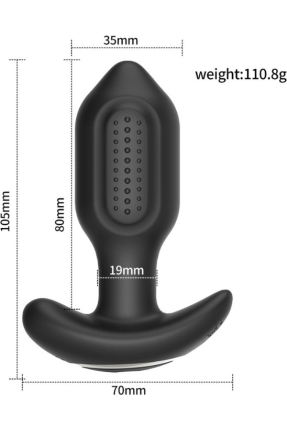 Sledgehammer Swing – Telefon Kontrollü Titreşimli Anal Plug (Siyah)